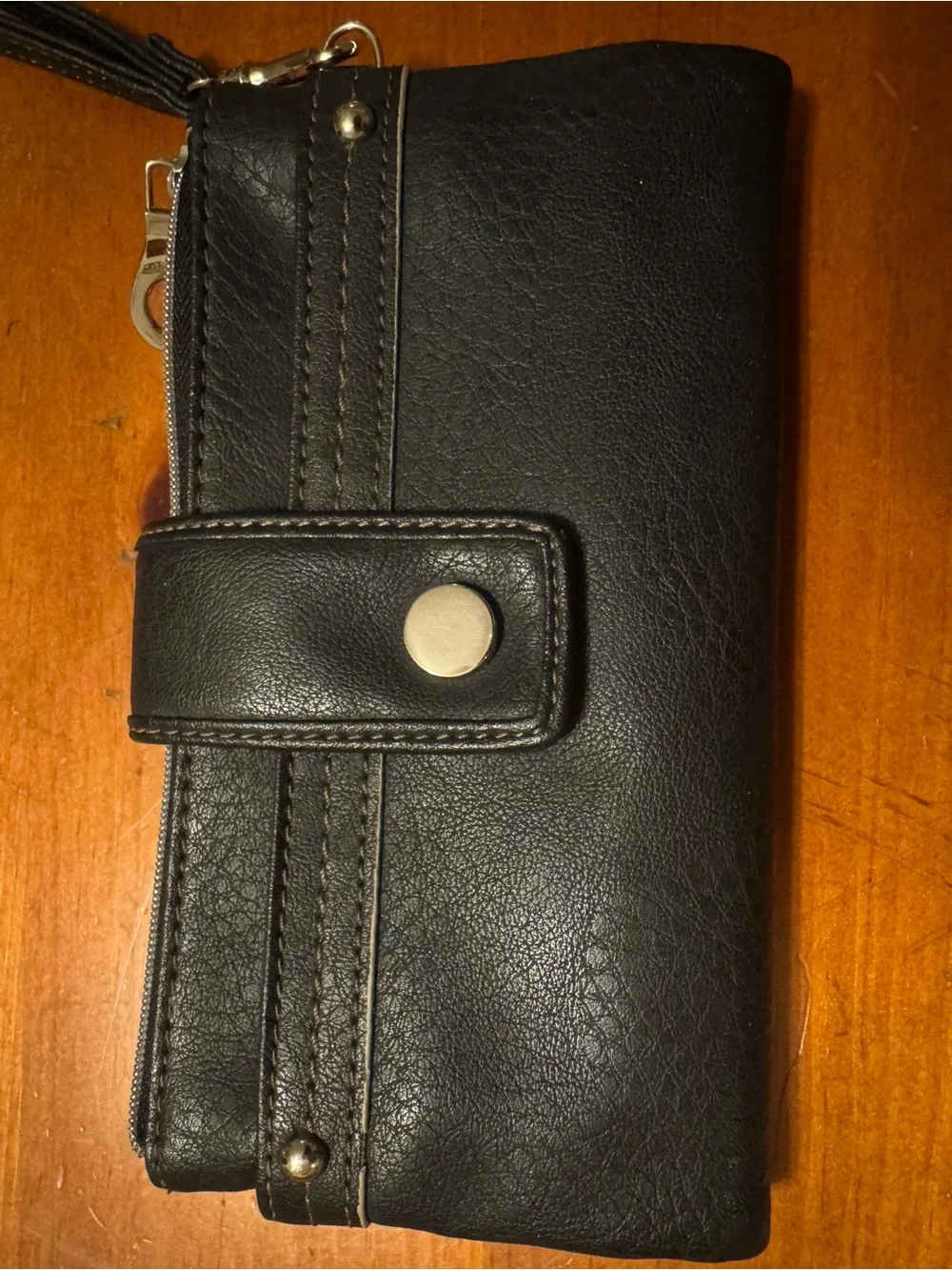 Unbranded Black Soft Faux Leather Wristlet GUC😊😊